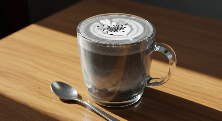 black sesame latte
