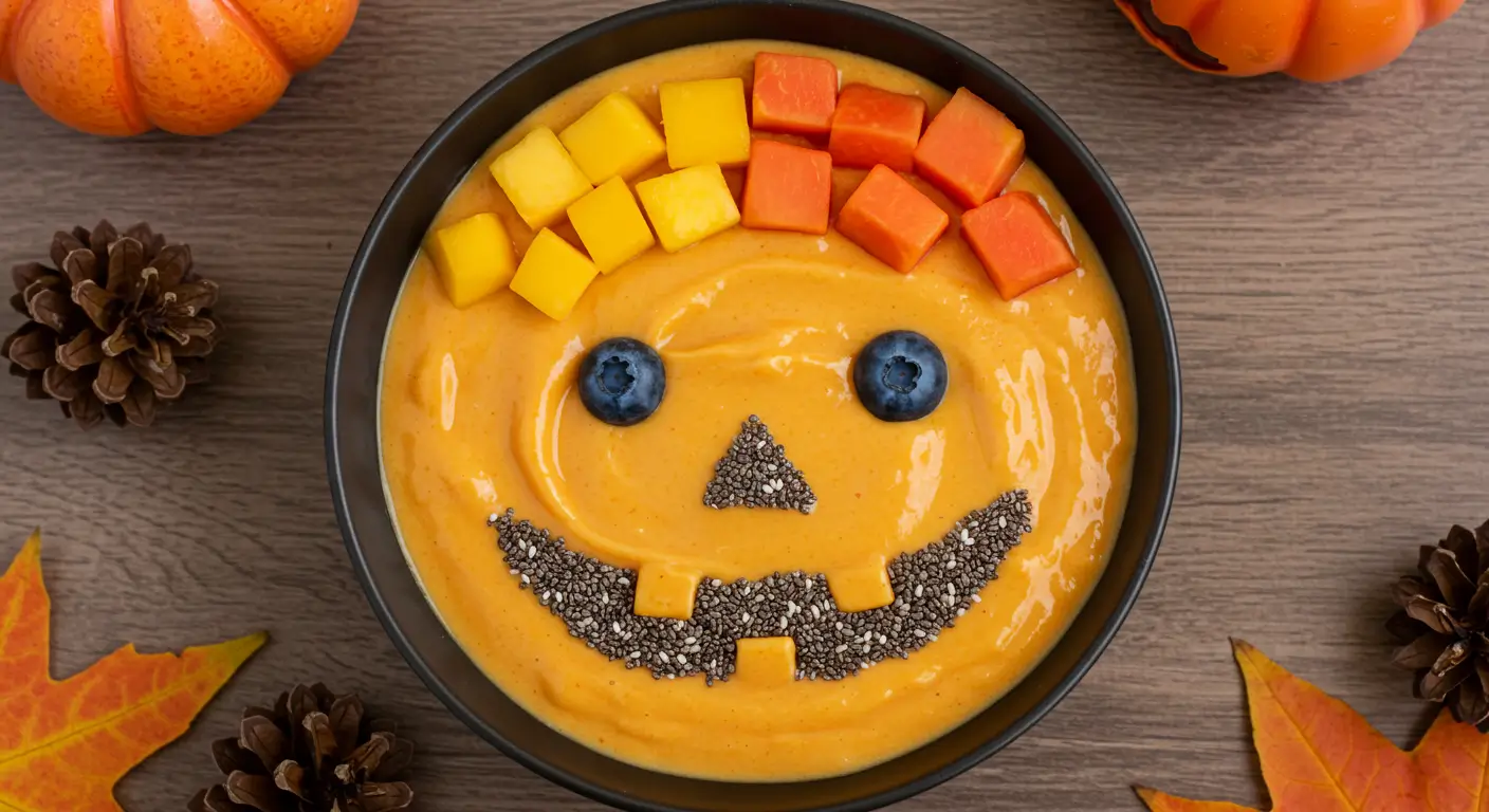 Jack O Lantern Smoothie Bowls