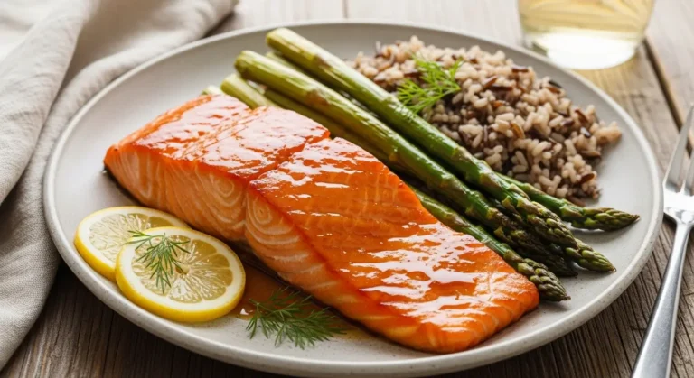 Maple glazed salmon
