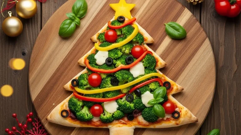 Christmas tree pizza