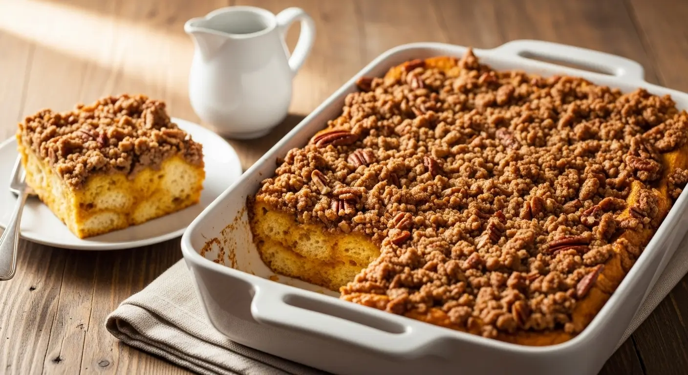 Pumpkin Spice French Toast Casserole