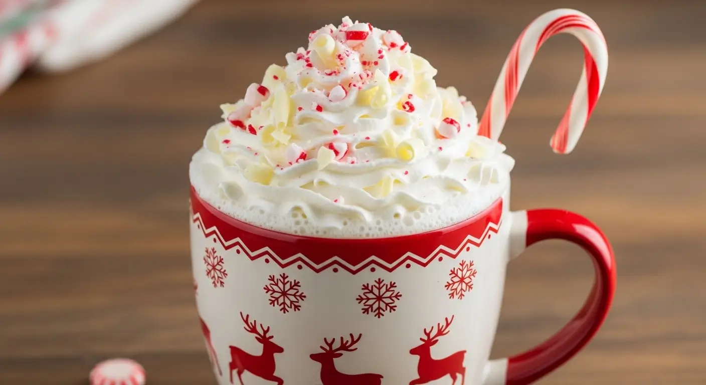 peppermint white hot chocolate