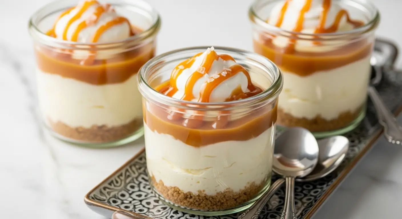 salted caramel cheesecake cups