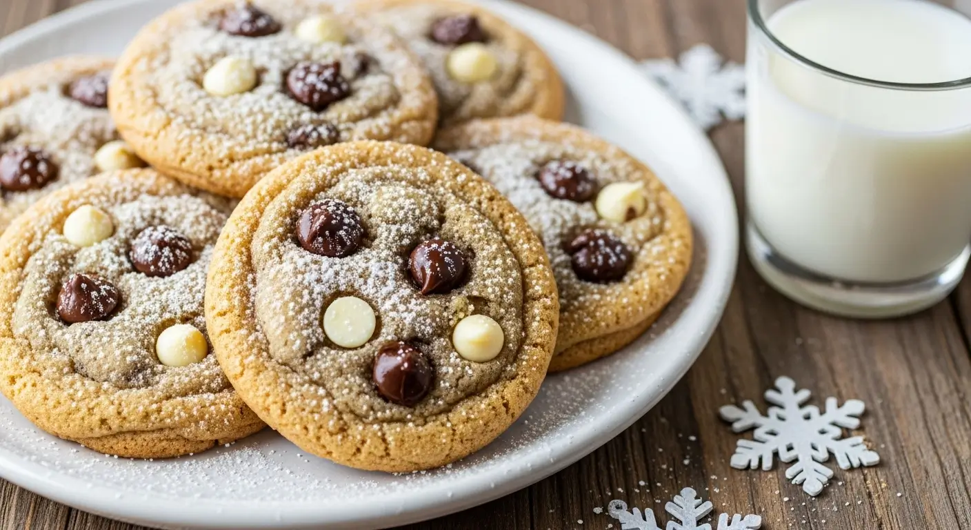winter wonderland chocolate chip cookies