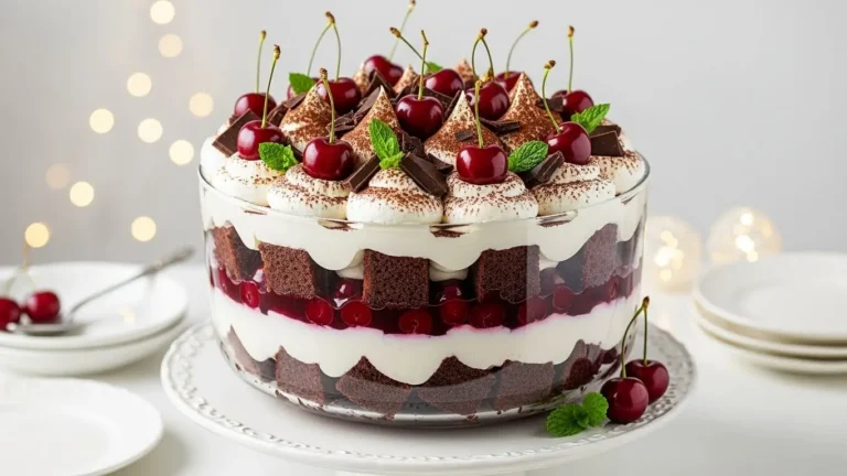 Christmas black forest trifle