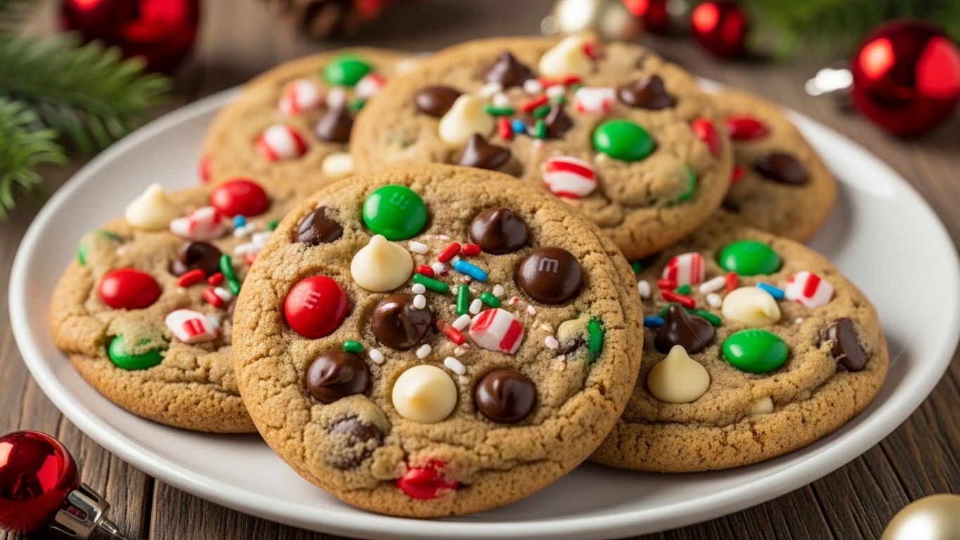 Christmas chocolate chip cookies