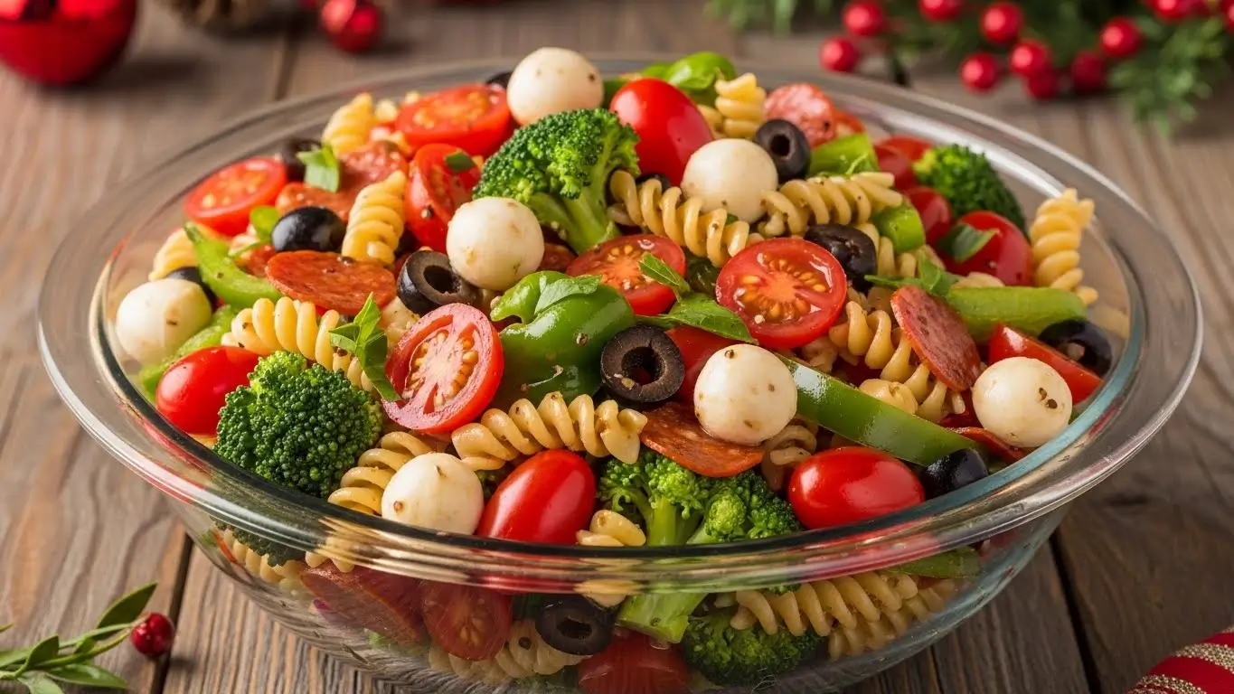 Christmas pasta salad recipe