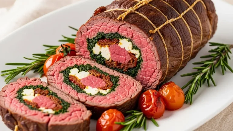Christmas stuffed beef tenderloin