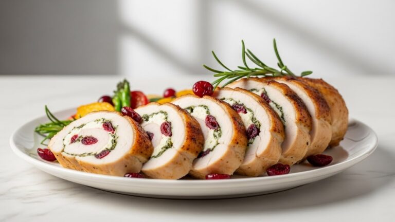 Christmas stuffed chicken breast