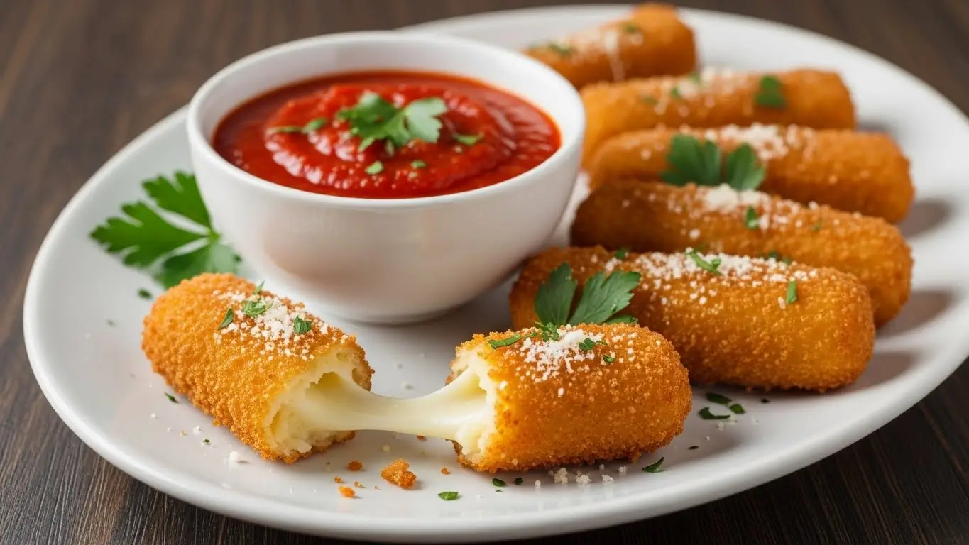 homemade mozzarella sticks