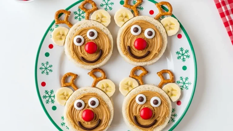 reindeer peanut butter sandwiches
