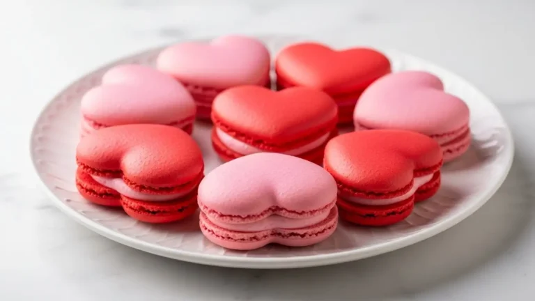 Valentine's heart macarons