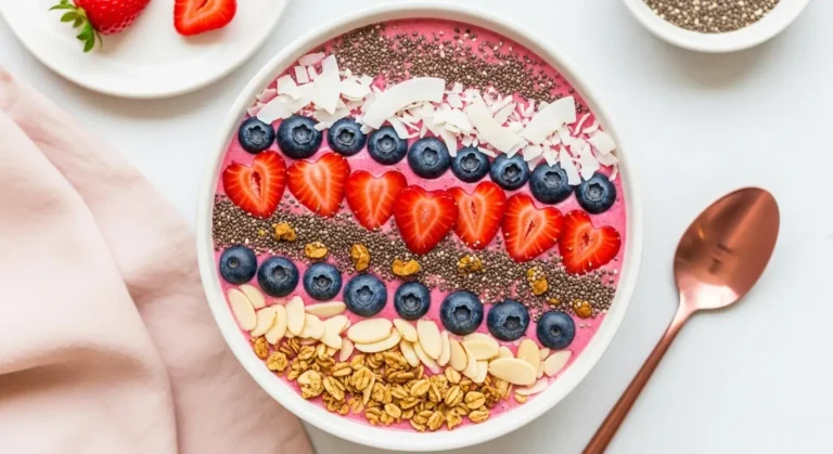 pink smoothie bowl